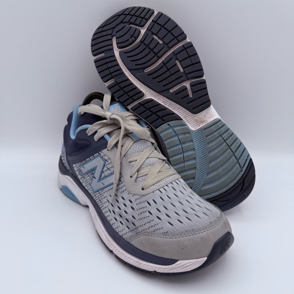 Women's New Balance 847v4 Light Aluminum Vintage Indigo Walking Shoes Size 9.5